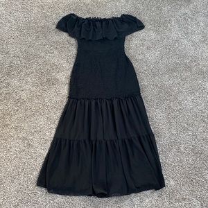 Baltic Born Black Off-Shoulder Maxi Dress